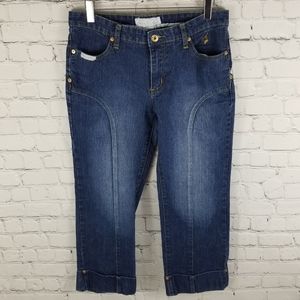 BABY PHAT | cropped cuffed embellished jeans